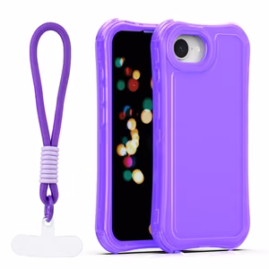 Safepop maciņš ar siksniņu priekš iPhone 16e / 17e violets