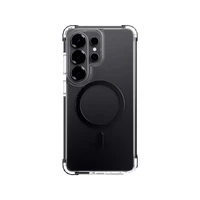 Rock Crystal Clear Magnetic Series Maciņš for Samsung Galaxy S26 Plus caurspīdīgs-melns