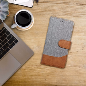 Чехол-книжка для iPhone 17 PRO MAX Jeans Book серый