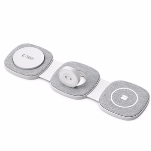 Tech-Protect QI15W-A32 3 vienā indukcijas lādētājs ar MagSafe viedtālrunim / Apple Watch / AirPods - pelēks