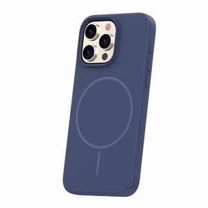 Silicone Thin Mag case for iPhone 16 Pro 6,3" dark blue