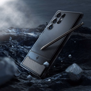 Spigen Rugged Armor viedtālruņa apvalks Samsung Galaxy S24 Ultra - matēts melns