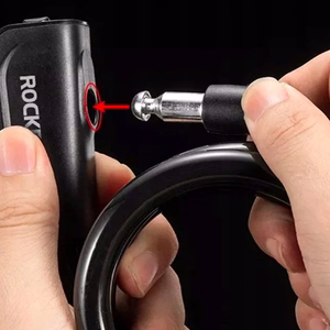 Rockbros RKS515-BK 1.1 m velosipēda slēdzene ar atslēgu - melna