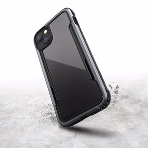 Raptic X-Doria Shield viedtālruņa apvalks iPhone 14 Plus ar bruņotu melnu pārklājumu