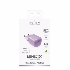 Puro 20W GaN USB-C Wall Charger - Pink