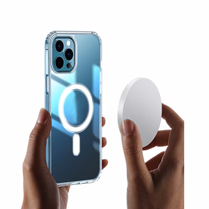Anti Shock 1,5 mm Magnētiskais viedtālruņa apvalks iPhone 15 6,1" caurspīdīgs liels caurums