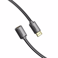 HDMI 2.0 vīrišķā uz HDMI 2.0 sievišķā pagarinājuma kabelis Vention AHCBI 3 m, 4K 60 Hz, (melns)