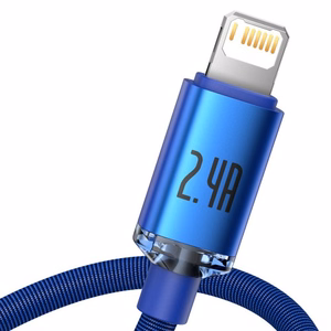 Baseus kabelis Crystal Shine USB - Lightning 1,2 m 2,4A zils