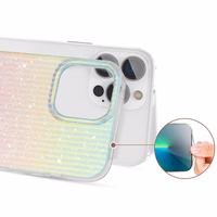 Kingxbar Travel Series grezns elegants viedtālruņa apvalks iPhone 13 Pro zils-oranžs (Mākoņi)