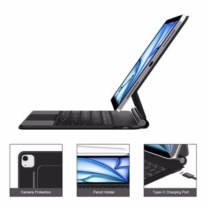 Tech-Protect Smartcase Magnētiskais ar tastatūru iPad Air 10.9” 2020 / 2022 / iPad Air 11” 2024 / 2025 - Melns