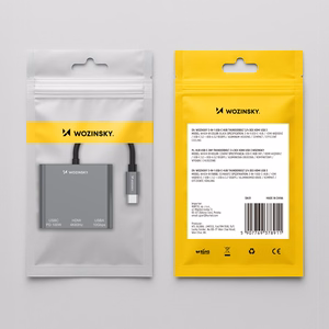 Hub Wozinsky WHCH-01 USB-C PD 100W HDMI 4K@30Hz USB-A 10Gbps - pelēks