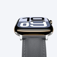 AmazingThing Klasiskā ādas dirželis Apple Watch 45/46/49 mm - pelēks
