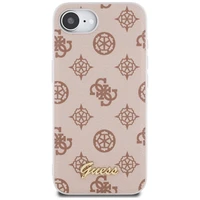 Guess Peony Script Logo magnētiskais viedtālruņa apvalks iPhone 16e - brūns