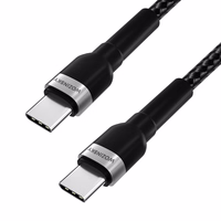 Wozinsky WNBCC2 USB-C / USB-C PD 65W kabelis 2m - melns