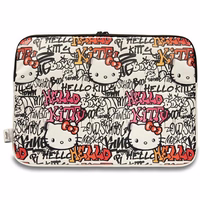 Hello Kitty PU Metal Logo apvalks 14" klēpjdatoram - bēšs