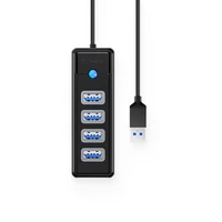 Hub Orico PW4U-U3 USB-A / 4x USB-A 3.0 - melns