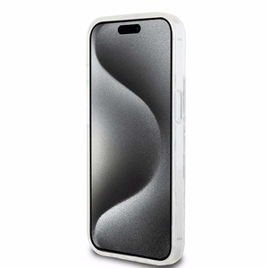 DKNY šķidrā spīduma vairāku logotipu viedtālruņa apvalks iPhone 15 / 14 / 13 - balts