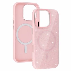 Magnētiskais Īpaši Plāns Spīdīgs viedtālruņa apvalks Iphone 13 Pro Max gaiši rozā