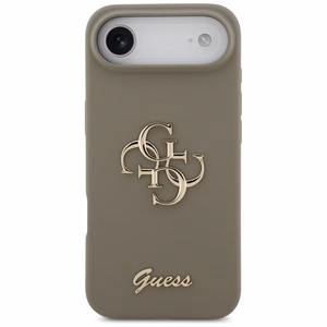 Guess silikona Big 4G Script viedtālruņa apvalks iPhone Air brūns
