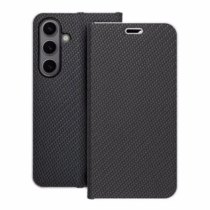 Flip чехол для Samsung S24 Luna Book Carbon черный