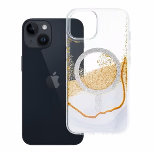 Golden maciņš ar MagSafe saderību iPhone 13 / 14, balts