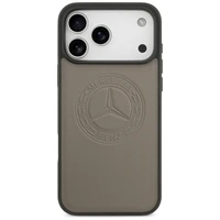 Mercedes Leather Vintage Logo MagSafe viedtālruņa apvalks iPhone 17 Pro Max - smilškrāsas