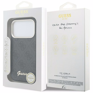 Guess 4G Script MagSafe futrālis iPhone 17 Pro - melns
