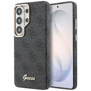 Guess maciņš 4G Script MagSafe priekš Samsung Galaxy S26 Ultra melns