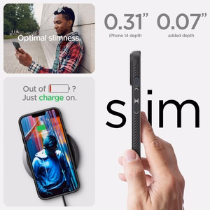 Spigen Liquid Air vāciņš iPhone 14 – matēts melns