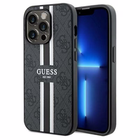 Guess GUHMP15LP4RPSK iPhone 15 Pro 6.1" melns maciņš 4G Printed Stripes MagSafe