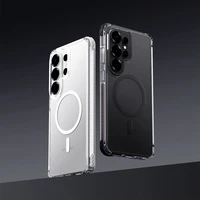 Rock Crystal Clear Magnetic Series Maciņš for Samsung Galaxy S26 Plus caurspīdīgs-melns