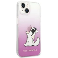 Viedtālruņa apvalks Karl Lagerfeld KLHCP14MCFNRCPI iPhone 14 Plus 6.7\" rozā / rozā Choupette Fun
