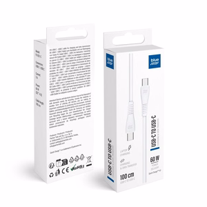 Blue Star kabelis USB C - USB C 3A 60W QC4.0 1m PJ-DQ1-C balts