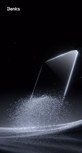 Benks Aizsargstikls Glass Warrior safīra danga LS65 iPhone 16 Pro Max ar plānu malu melns (m)