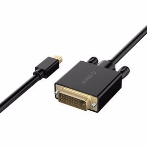 Orico XD-MDTD Mini DisplayPort–DVI, Full HD 60 Hz kabelis, 3 m – melns