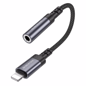 Borofone adapteris BV24 Graceful - Lightning uz jack 3,5 mm - pelēks