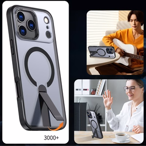 Hybrid Armor X Case for iPhone 17 Pro Max with Stand, Compatible with MagSafe - Black