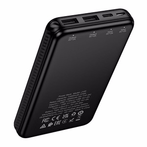 Portatīvais lādētājs Hoco 10000 mAh 2A J165 melns