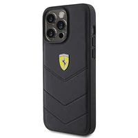 Ferrari dygsnots metāla logotipa apvalks iPhone 15 Pro Max – melns