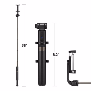 selfiju nūja Spigen S540W Bluetooth ar trijkāji - melns