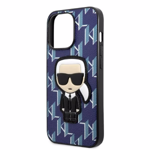 Karl Lagerfeld KLHCP13XPMNIKBL Viedtālruņa apvalks iPhone 13 Pro Max 6.7" - zils (m) Monogram Ikonik Patch