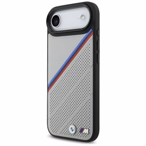 BMW M trīskrāsu metāla logotipa magnētiskais viedtālruņa apvalks iPhone 17 Air - pelēks