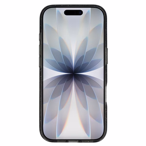Mirdzošs magnētiskais viedtālruņa apvalks Iphone 17, melns, caurspīdīgs
