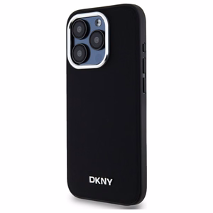 DKNY Vienkāršs logotips Magnētiskais viedtālruņa apvalks iPhone 15 Pro - melns