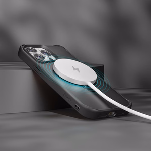 Etteri Matēts Magnētiskais gredzens viedtālruņa apvalks iPhone 14 Pro 6,1" melns