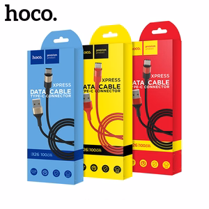 Kabelis USB A uz USB C Hoco 2A 1 m X26 melns un zeltains