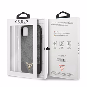 Guess 4G Triangle Collection viedtālruņa apvalks iPhone 11 6.1" / Xr - Pelēks
