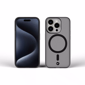 Viedtālruņa apvalks FORCELL F-PROTECT Levels ar divslāņu 4D tehnoloģiju, militārā triecientesta sertifikātu, saderīgs ar MagSafe, paredzēts IPHONE 16 PLUS dūmakains melns