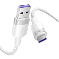 USB 2.0 A uz USB-C 6A Vention CTOWH 2M kabelis (balts)