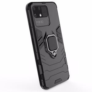Ring Armor прочный гибридный чехол + магнитный держатель Realme Narzo 50A чёрный